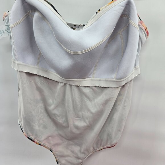 Kona Sol Tropical Floral Print One Piece Swimsuit 24W - Picture 3 of 8